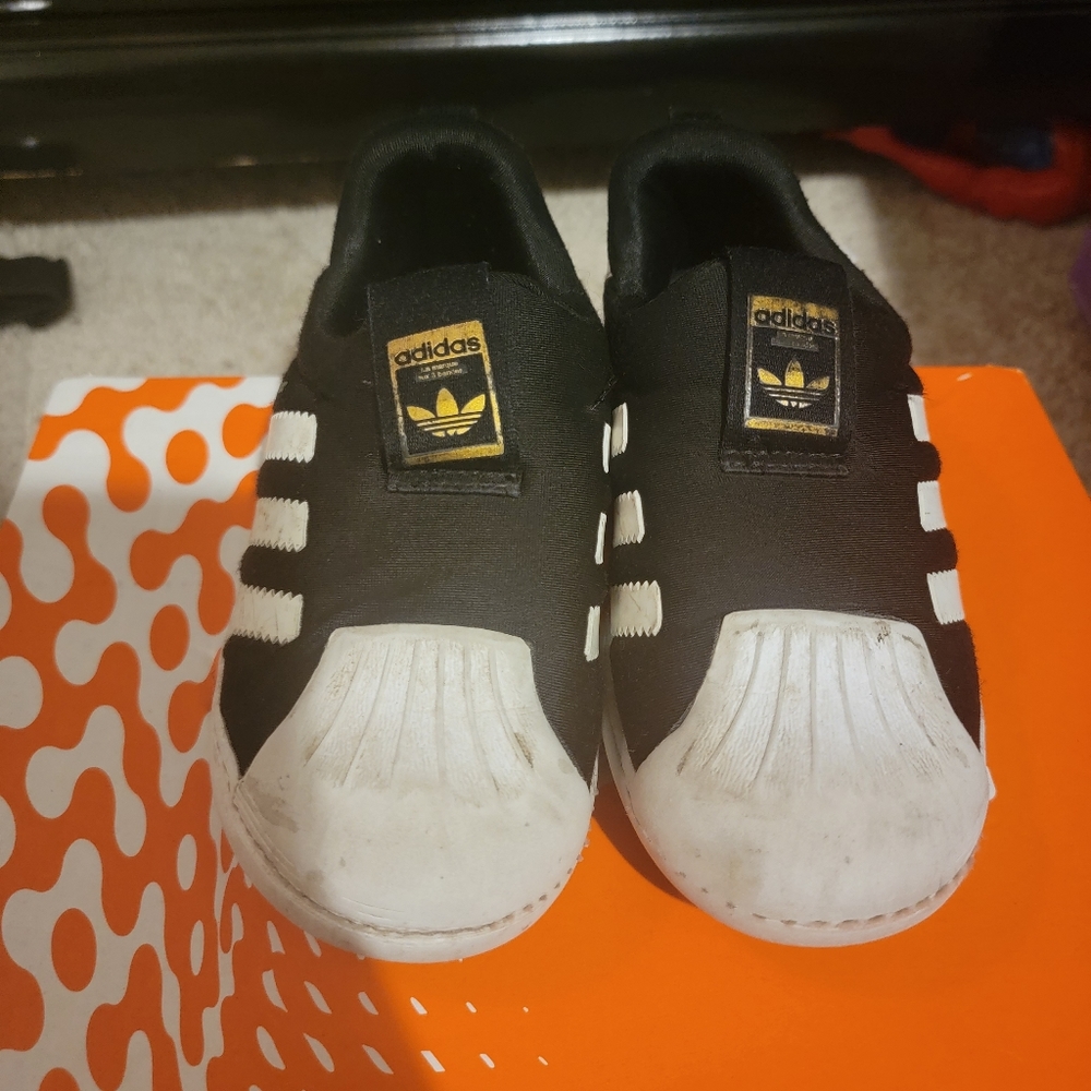 Black and white Adidas